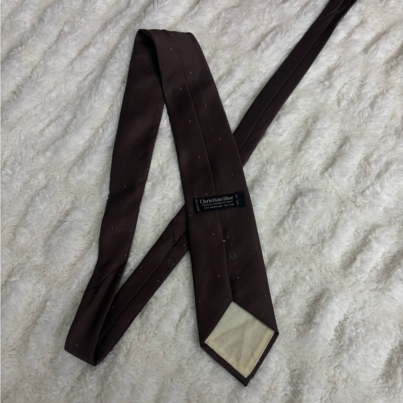 CHRISTIAN DIOR Men’s Vintage Silk Blend Tie Subtle Pattern - Picture 6 of 9